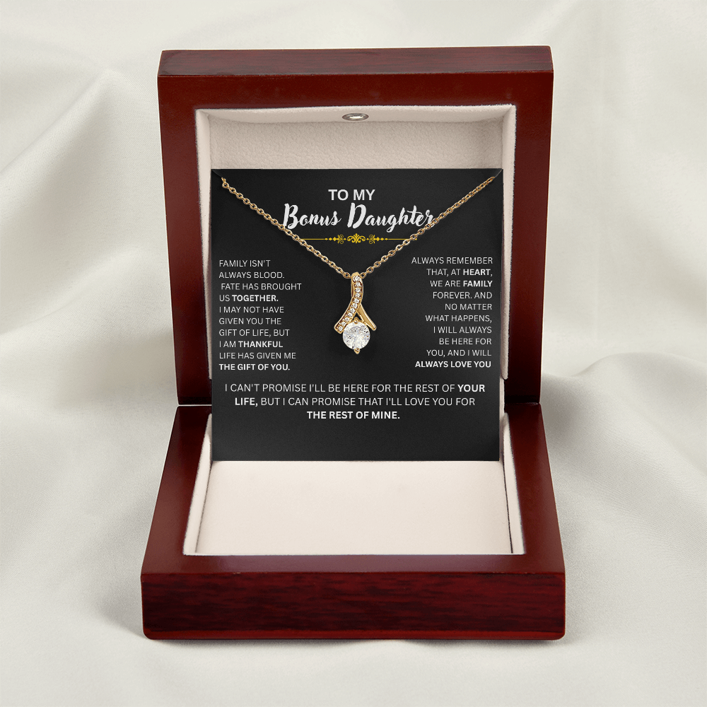 Bonus Daughter Necklace Loving Gift