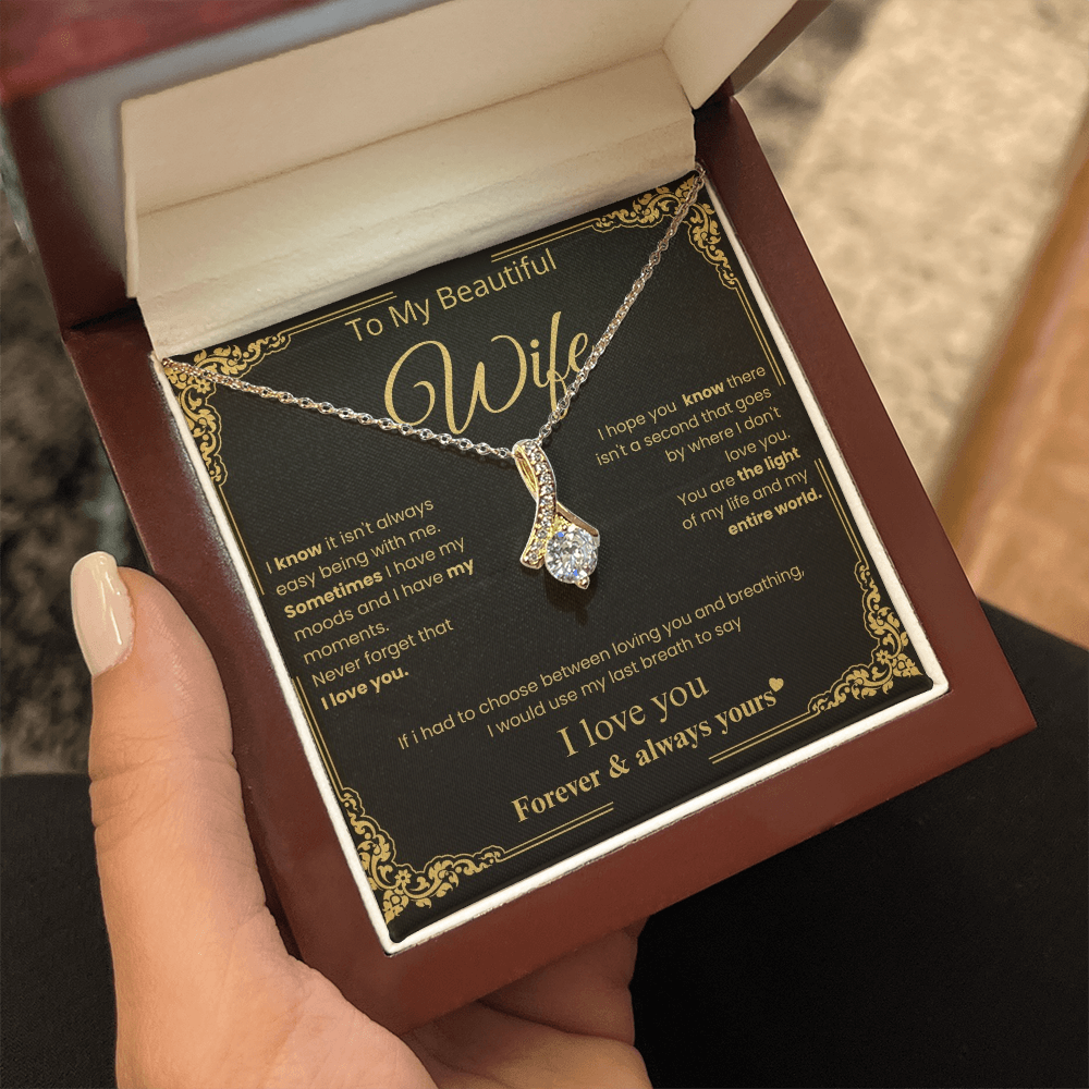 Romantic Wife Love Message Necklace