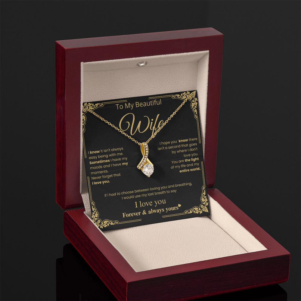 Romantic Wife Love Message Necklace