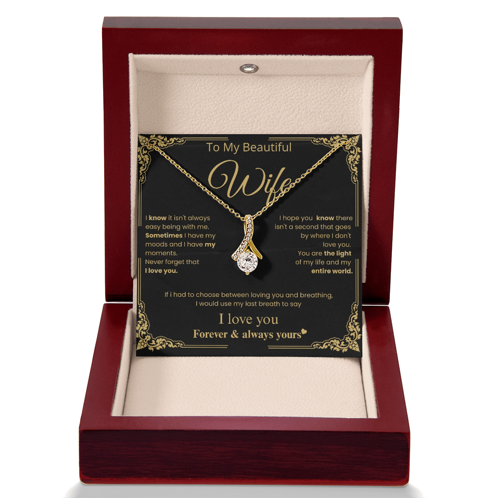 Romantic Wife Love Message Necklace