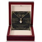 Romantic Wife Love Message Necklace
