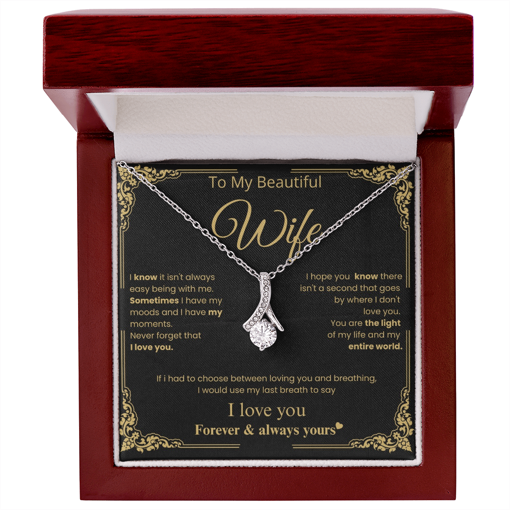 Romantic Wife Love Message Necklace