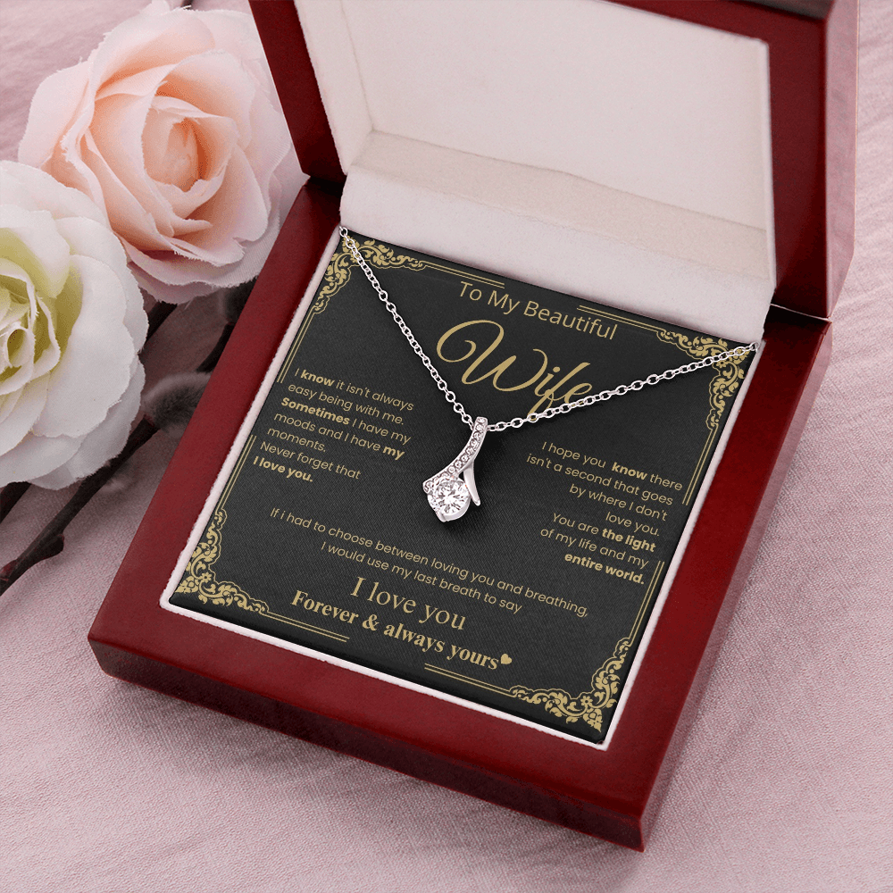 Romantic Wife Love Message Necklace