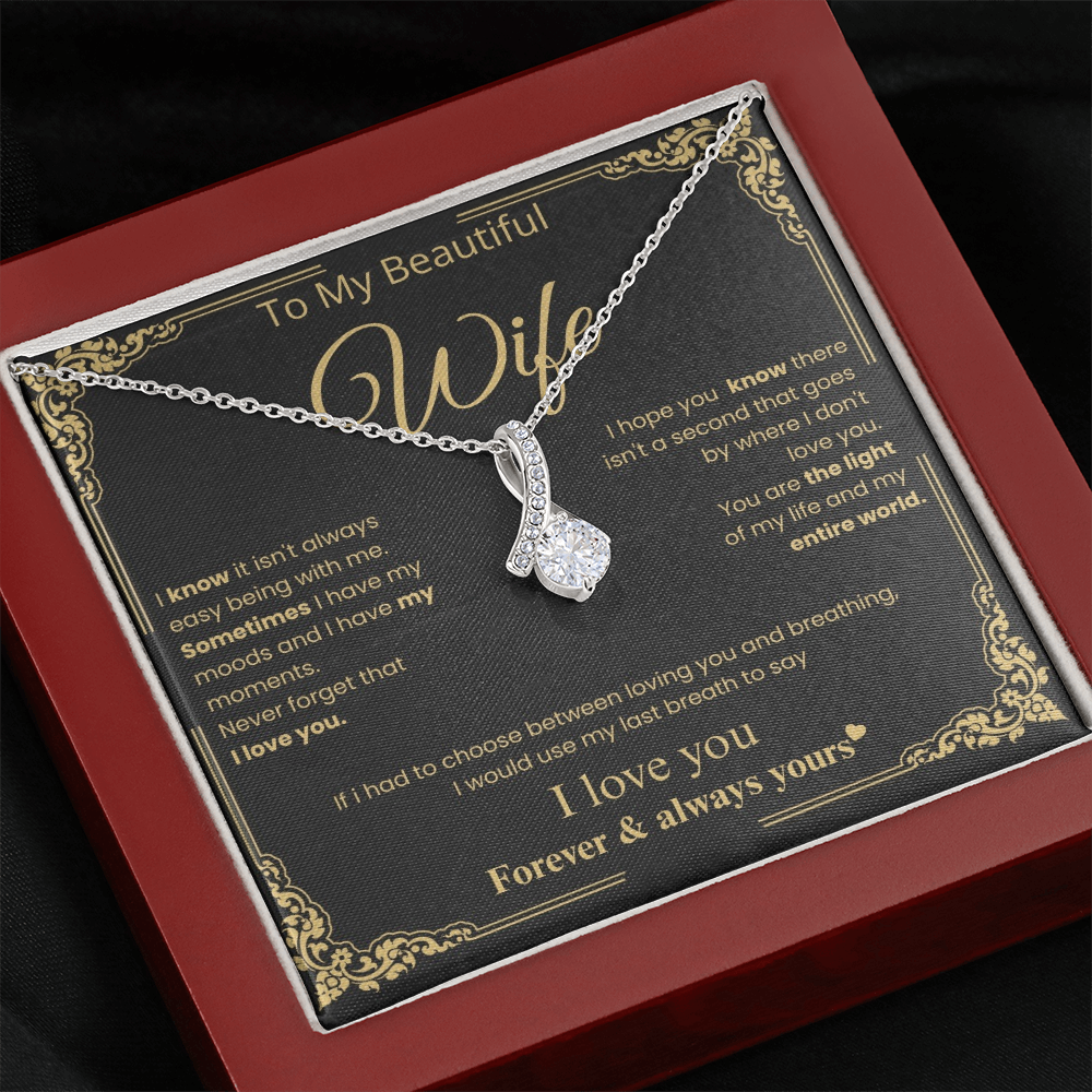 Romantic Wife Love Message Necklace