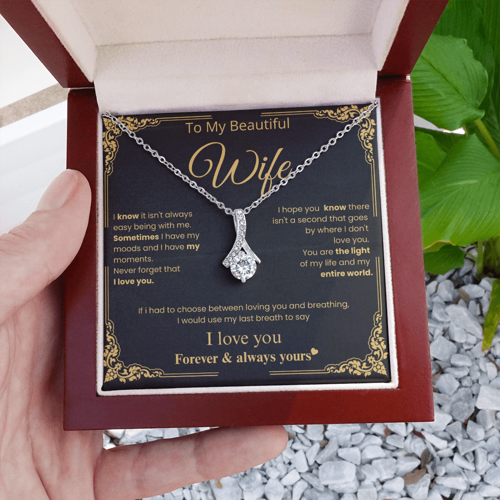 Romantic Wife Love Message Necklace