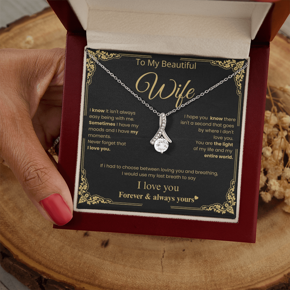 Romantic Wife Love Message Necklace