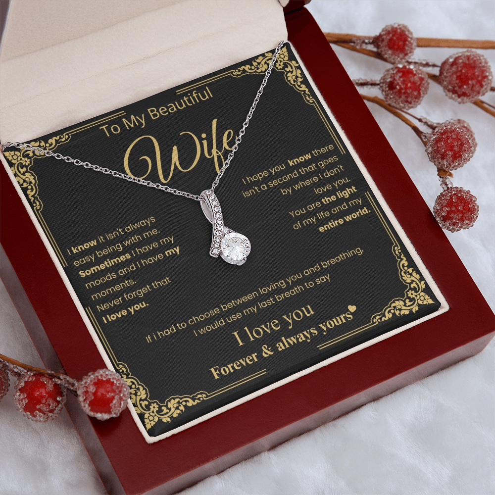 Romantic Wife Love Message Necklace
