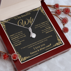 Romantic Wife Love Message Necklace