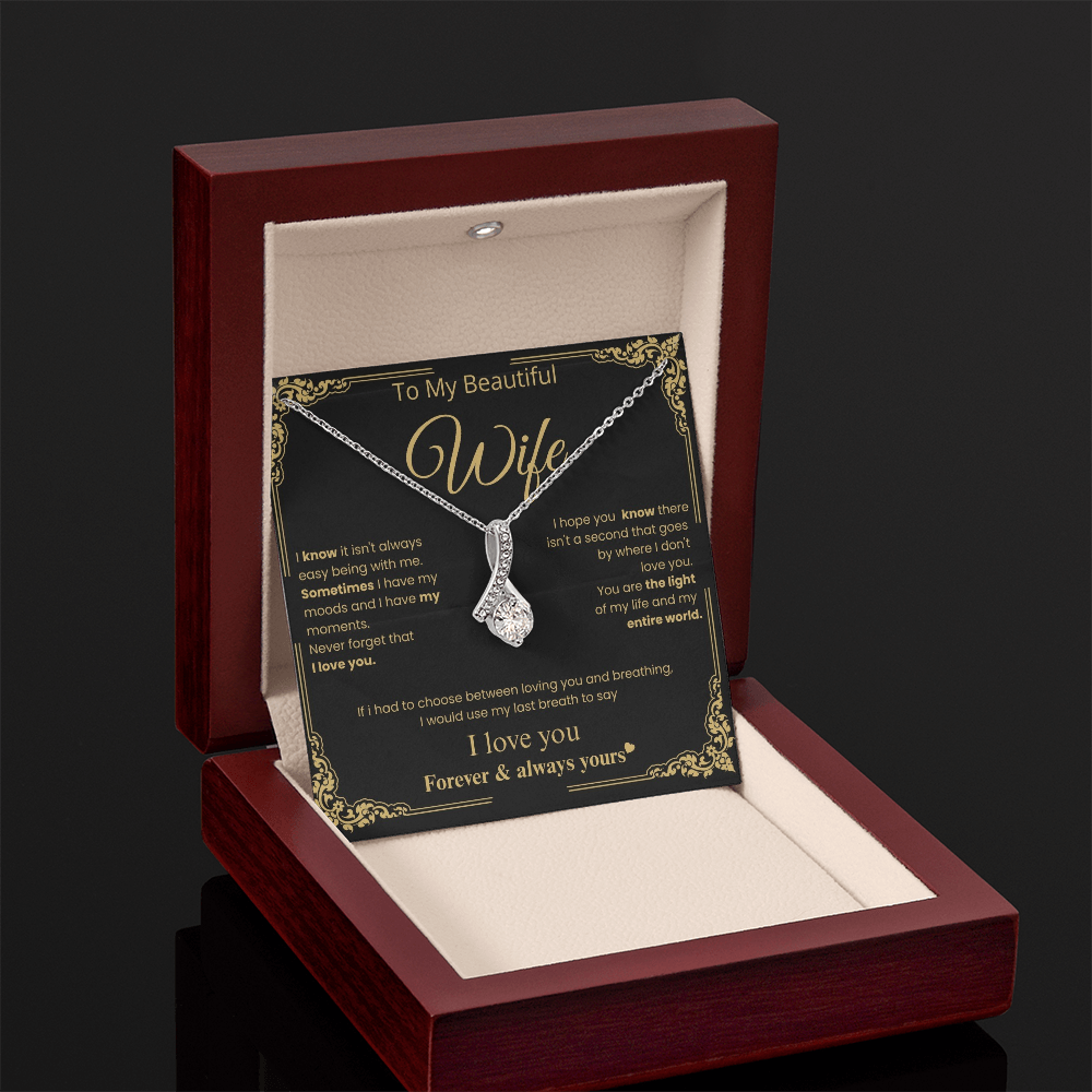 Romantic Wife Love Message Necklace