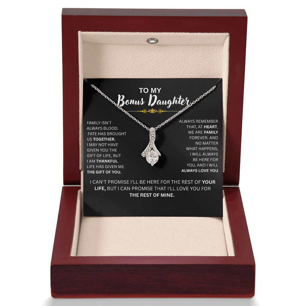 Bonus Daughter Necklace Loving Gift