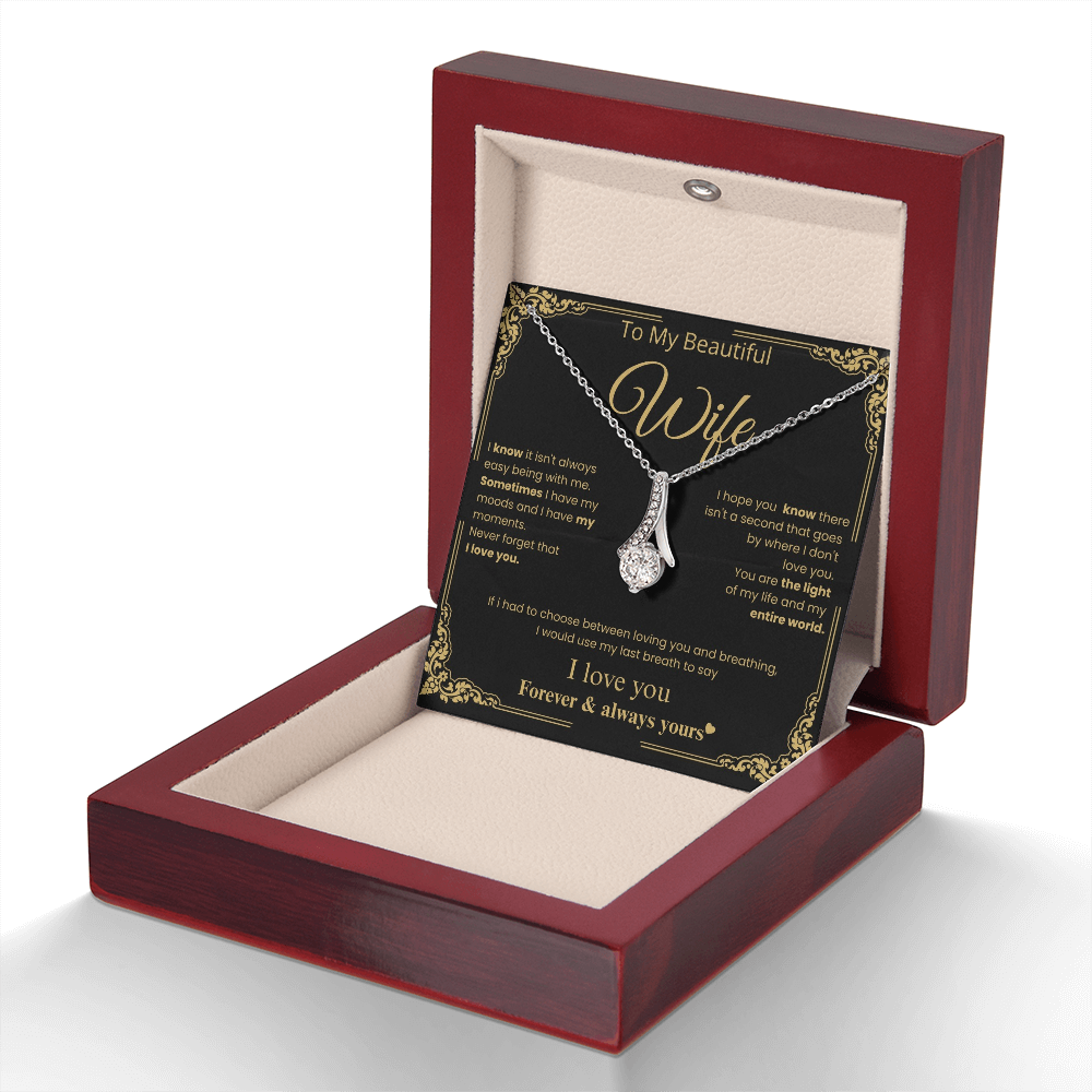 Romantic Wife Love Message Necklace
