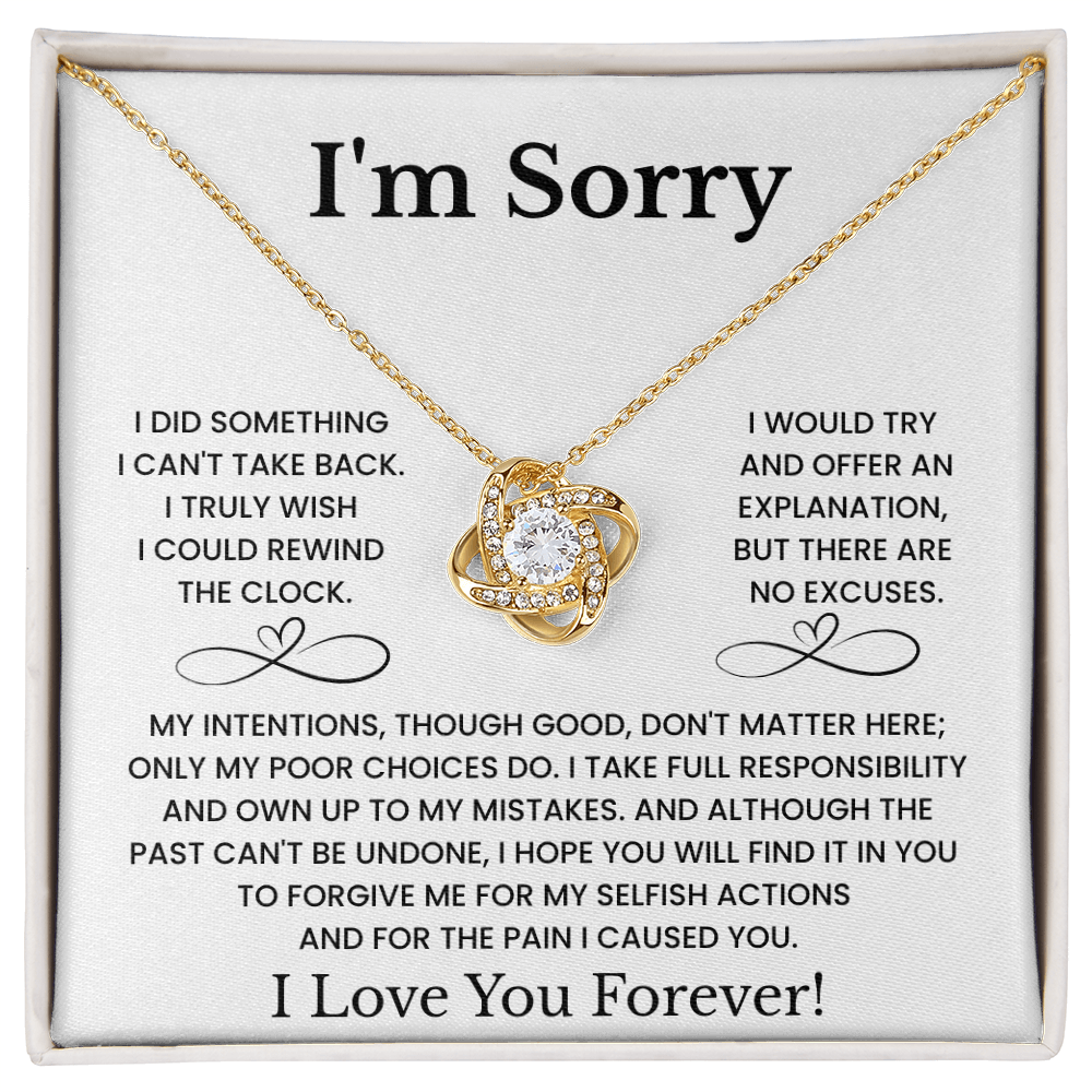 I'm Sorry Love Necklace Gift for Her