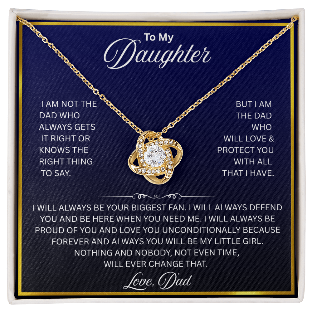 Dad to Daughter Necklace Gift Love!