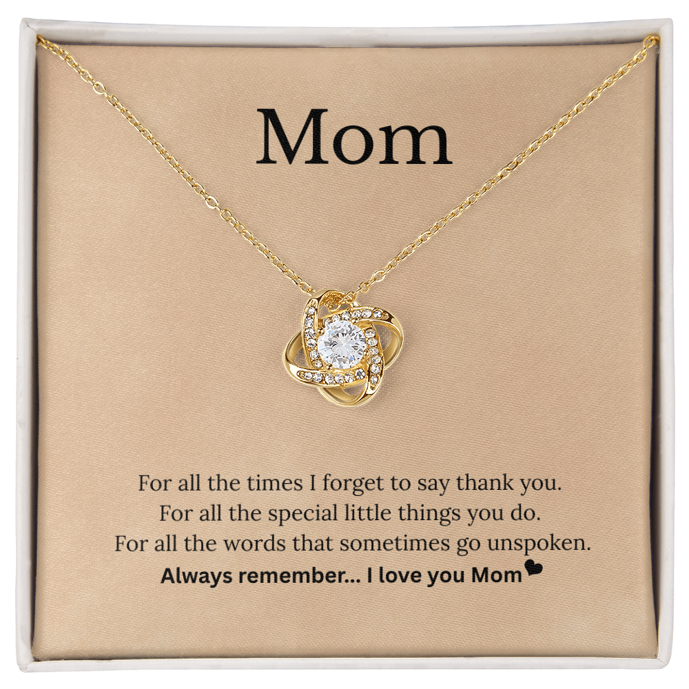 Mom Necklace Gift with Love Message