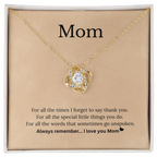 Mom Necklace Gift with Love Message