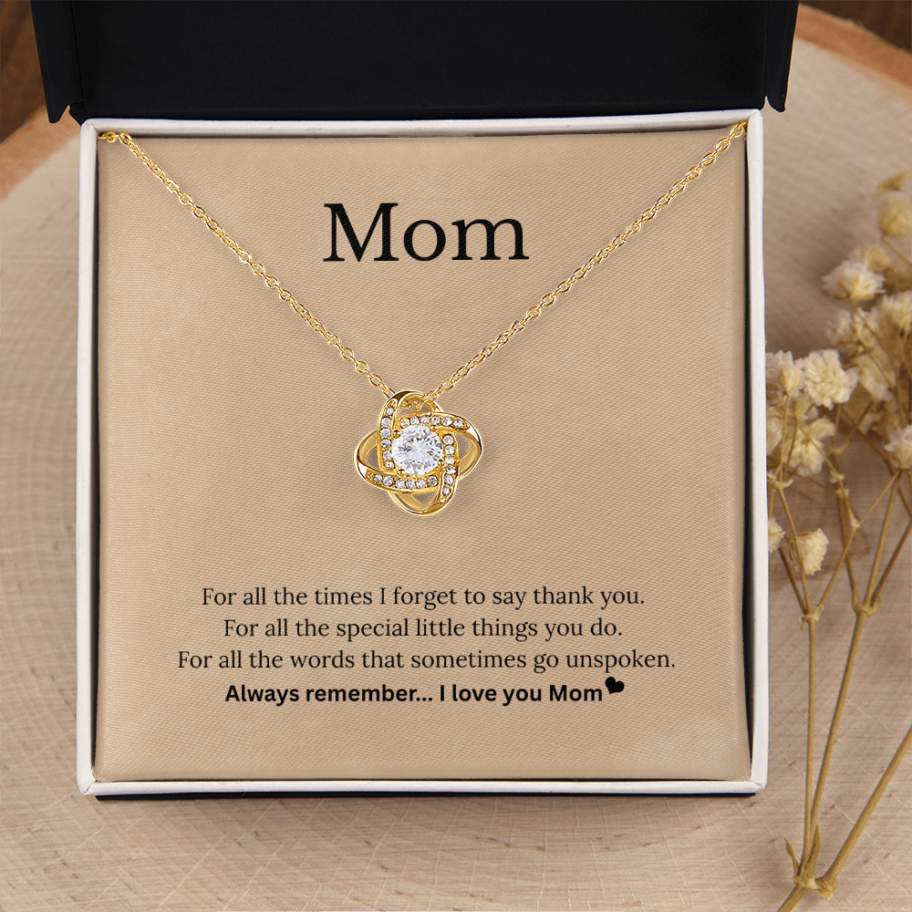 Mom Necklace Gift with Love Message