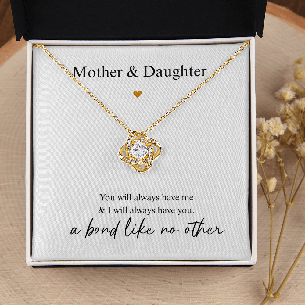 Mother Daughter Heart Necklace Gift
