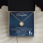 Dad to Daughter Necklace Gift Love!
