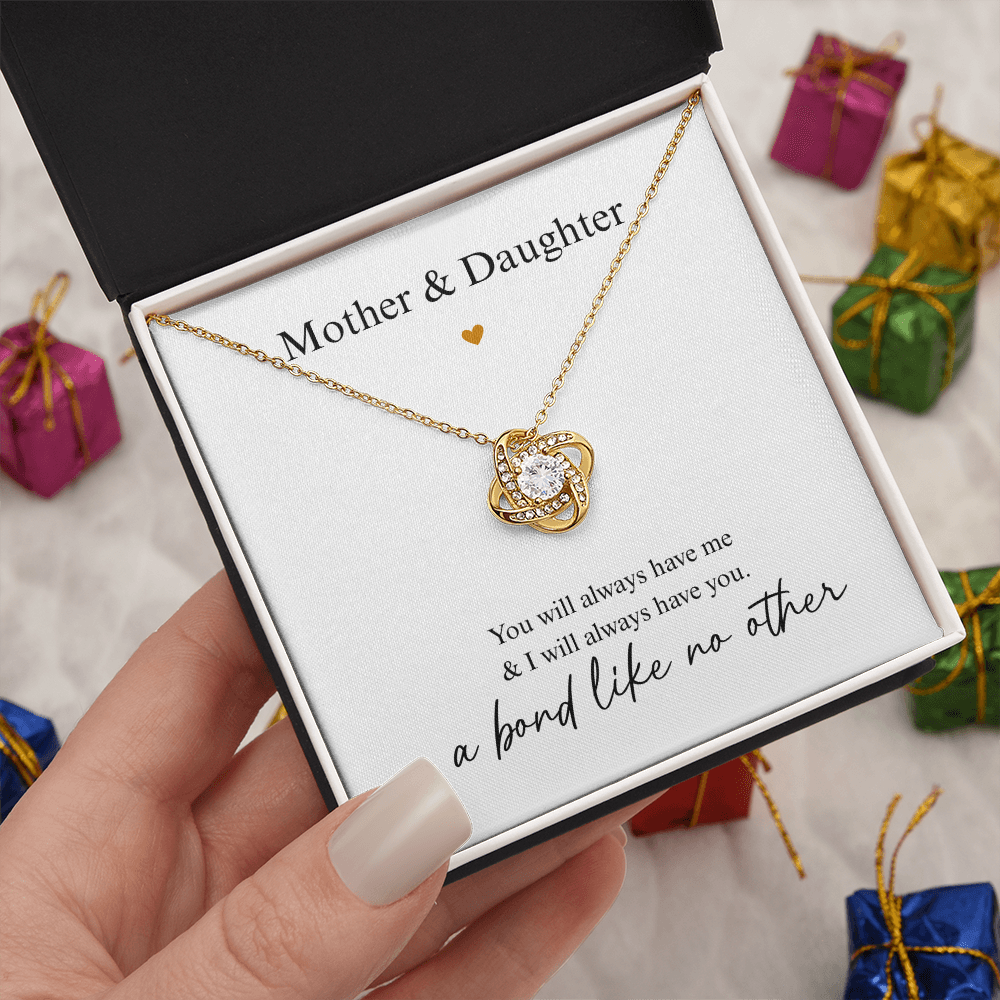 Mother Daughter Heart Necklace Gift