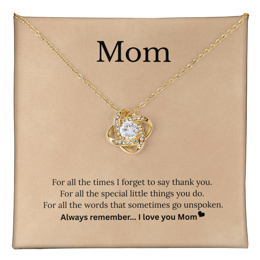 Mom Necklace Gift with Love Message
