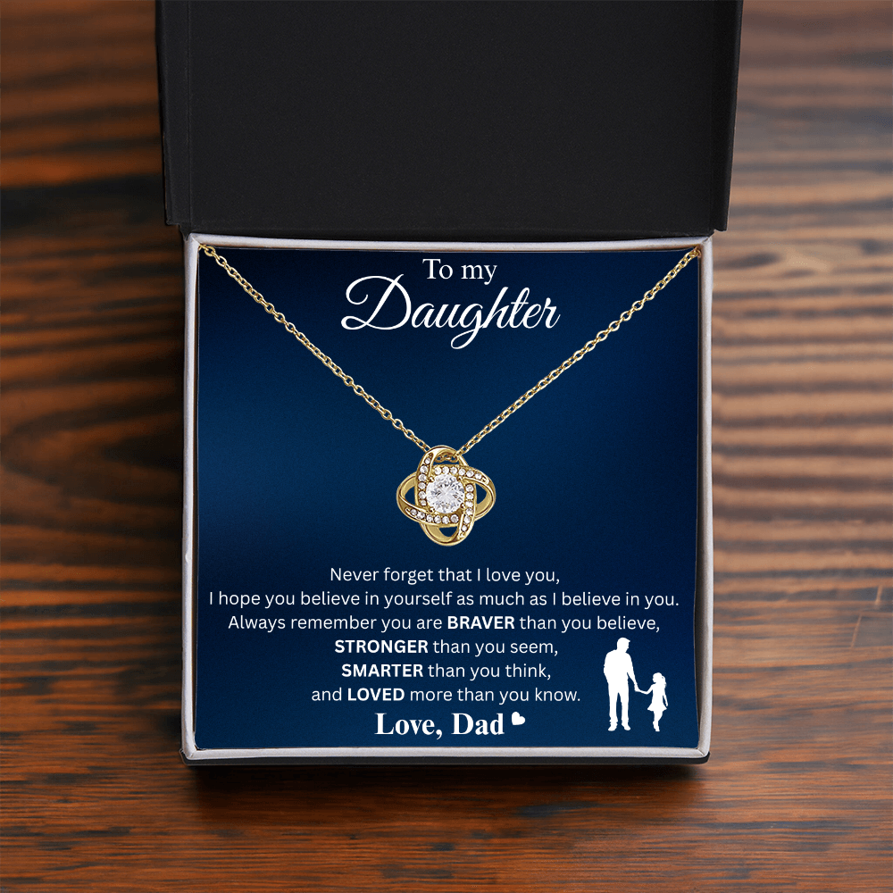 Dad to Daughter Necklace Gift Love!