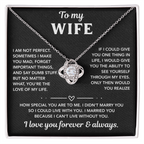 To My Wife Love Knot Necklace Gift!