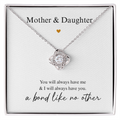 Mother Daughter Heart Necklace Gift