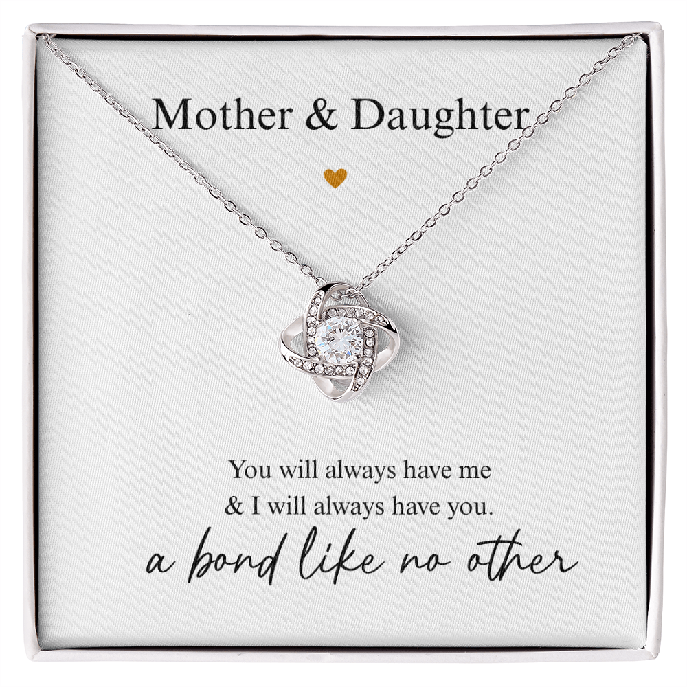 Mother Daughter Heart Necklace Gift
