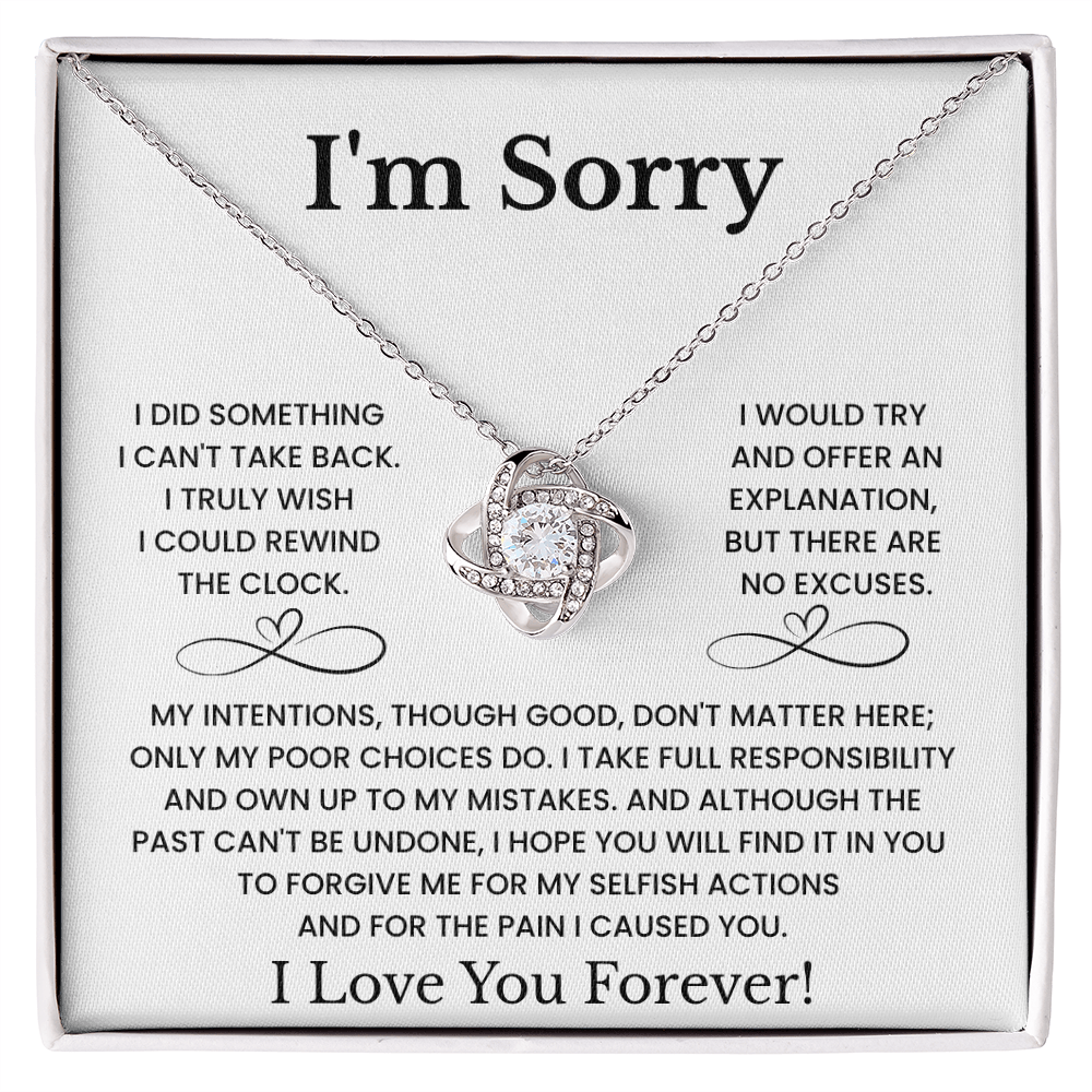 I'm Sorry Love Necklace Gift for Her