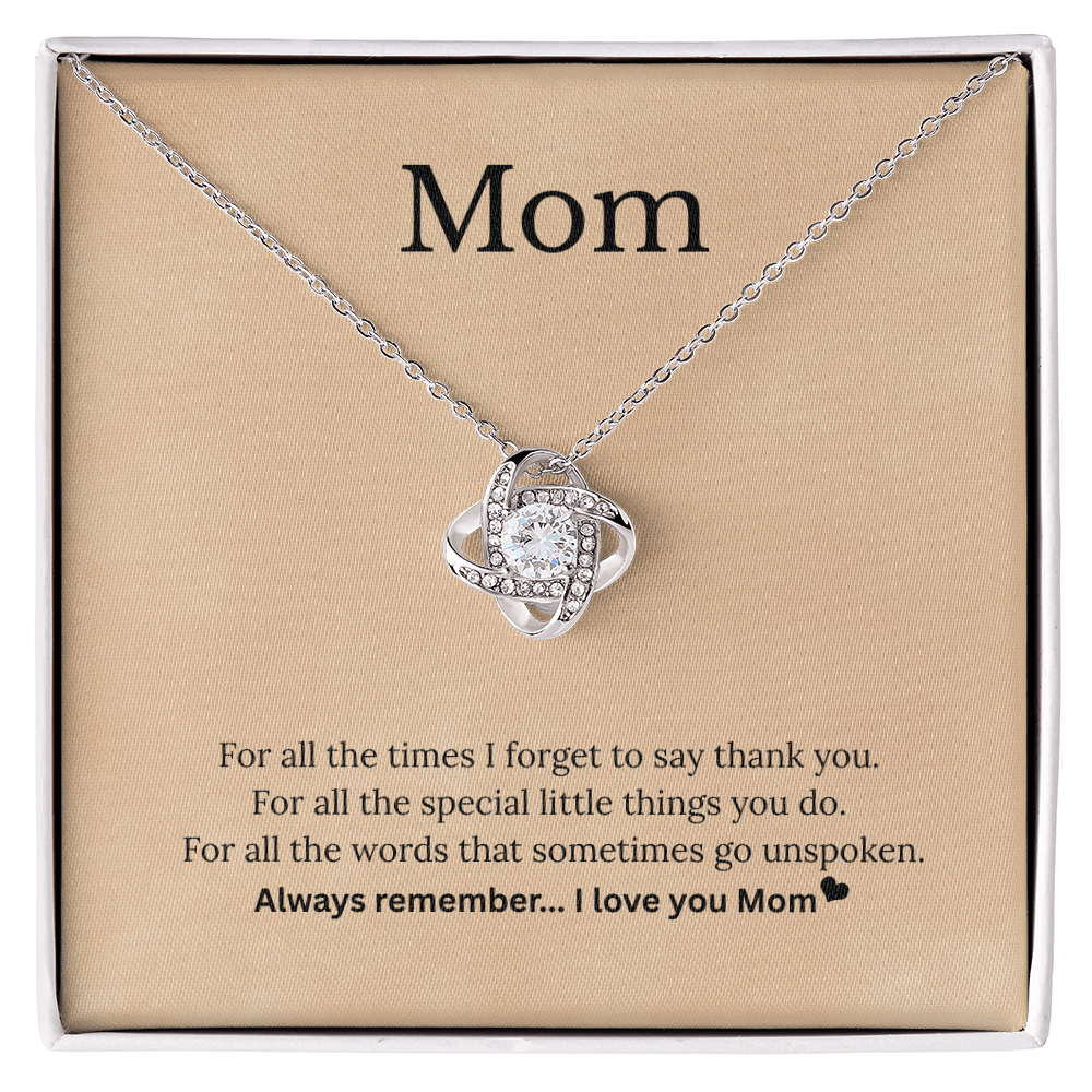 Mom Necklace Gift with Love Message