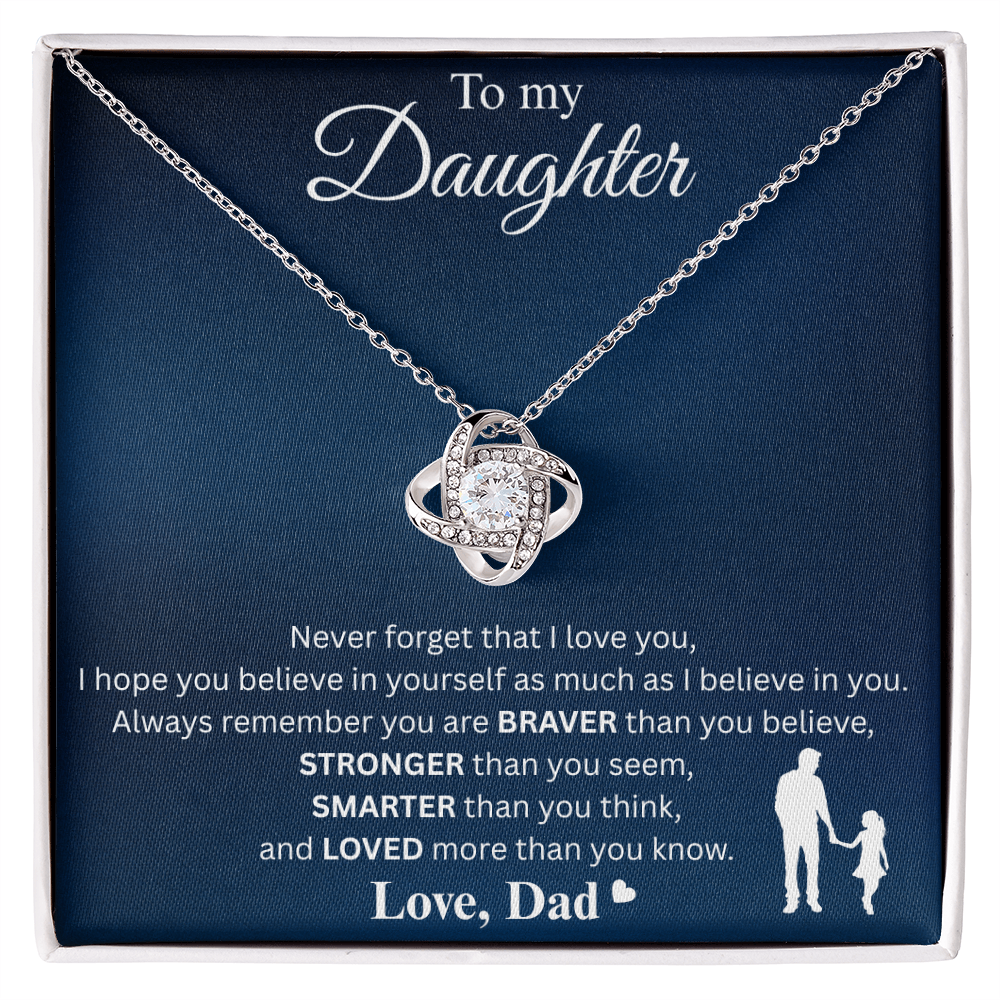 Dad to Daughter Necklace Gift Love!