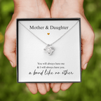 Mother Daughter Heart Necklace Gift