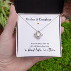 Mother Daughter Heart Necklace Gift