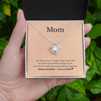 Mom Necklace Gift with Love Message