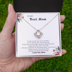 Best Mom Floral Necklace Gift