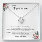 Best Mom Floral Necklace Gift