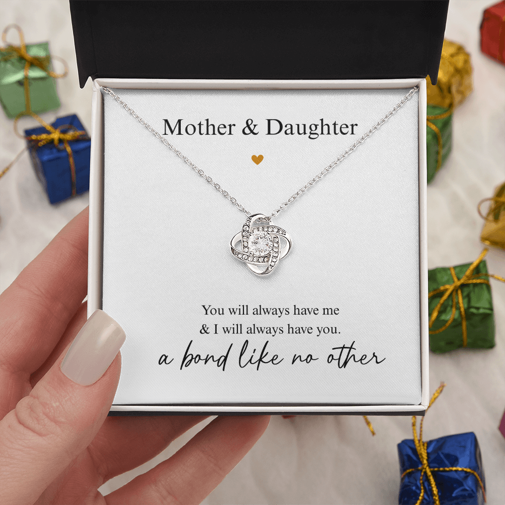 Mother Daughter Heart Necklace Gift