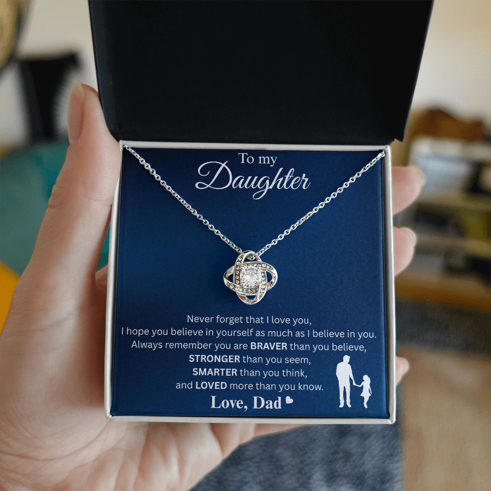Dad to Daughter Necklace Gift Love!