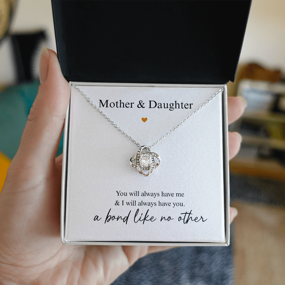 Mother Daughter Heart Necklace Gift