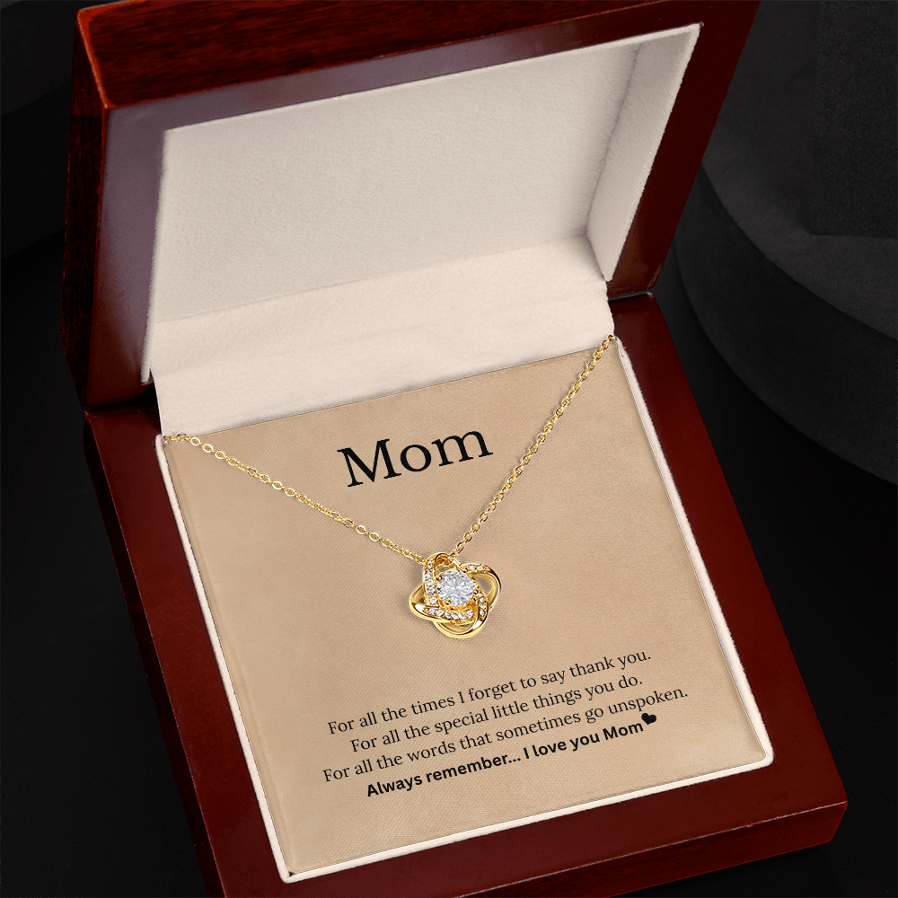 Mom Necklace Gift with Love Message
