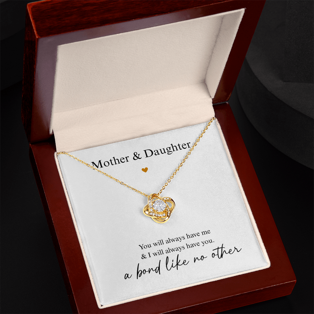 Mother Daughter Heart Necklace Gift