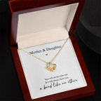 Mother Daughter Heart Necklace Gift