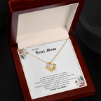 Best Mom Floral Necklace Gift
