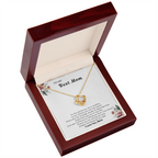 Best Mom Floral Necklace Gift