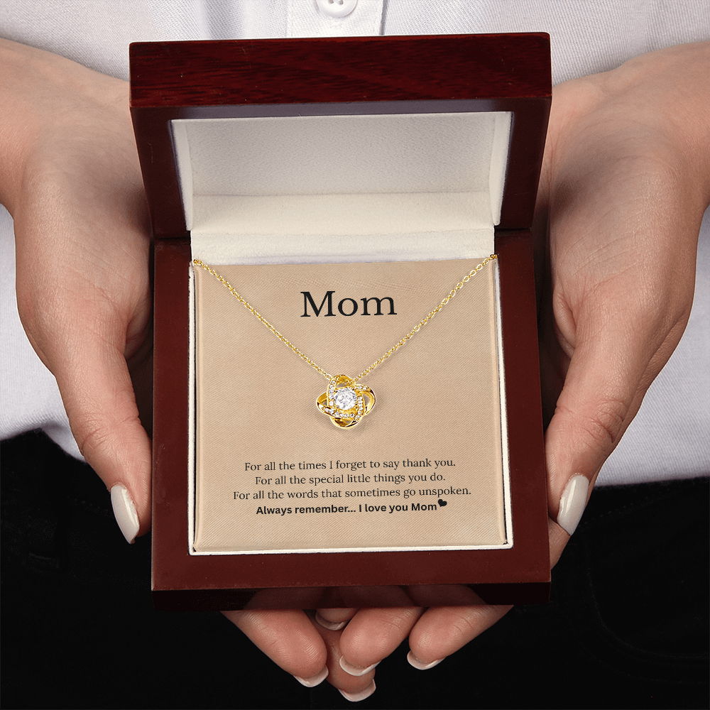 Mom Necklace Gift with Love Message