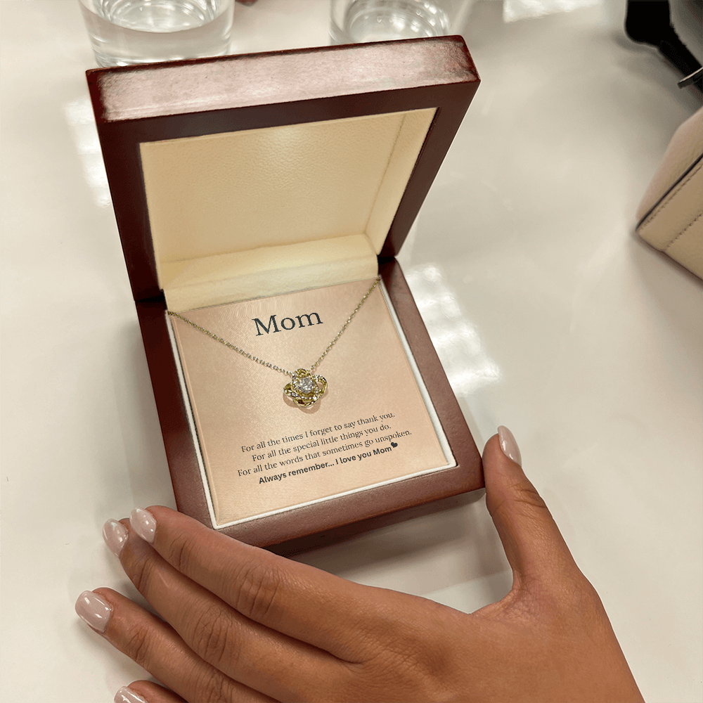 Mom Necklace Gift with Love Message