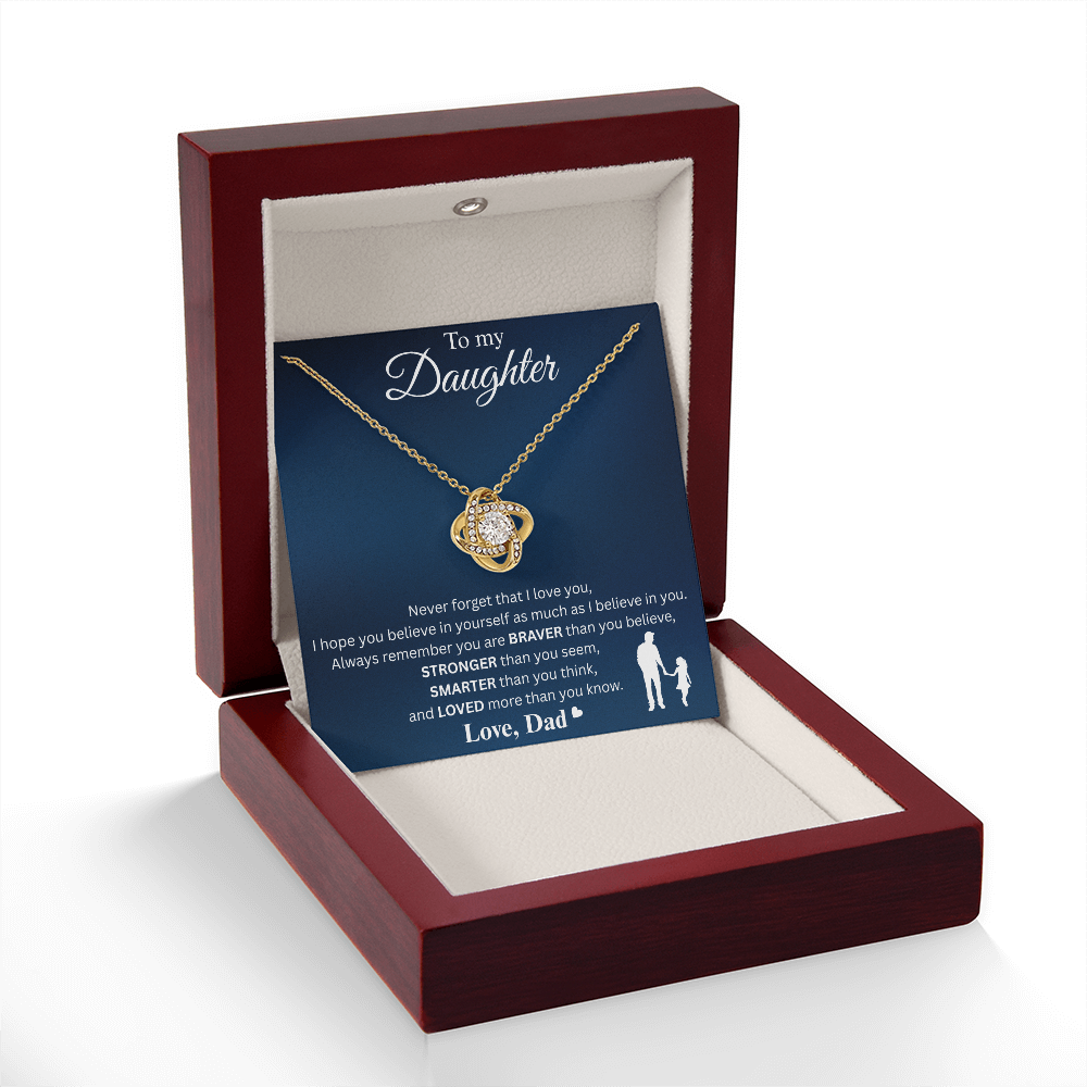 Dad to Daughter Necklace Gift Love!