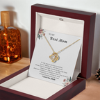 Best Mom Floral Necklace Gift