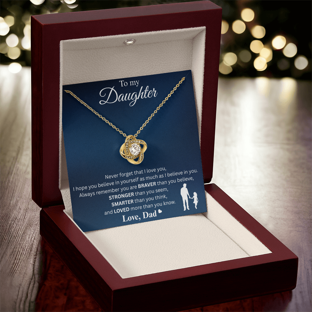 Dad to Daughter Necklace Gift Love!