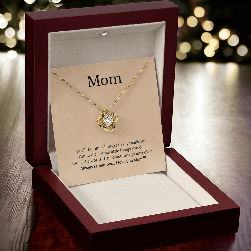 Mom Necklace Gift with Love Message